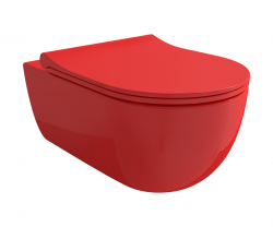 Подвесной унитаз Bocchi V-Tondo 1416-019-0129 безободковый (красный)