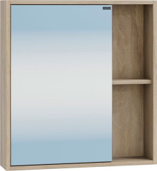 Зеркальный шкаф СанТа Прима 700350 600*650 мм (дуб светлый)