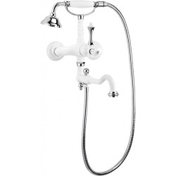 Смеситель для ванны с душем Cezares MARGOT-VDFM2-BIO (белый/хром)