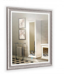 Зеркало Azario Марсель LED-00002460 630*780 мм (LED, часы, подогрев) серебро