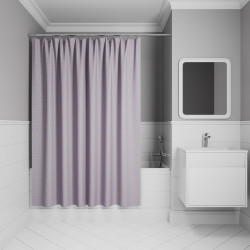Штора для ванной IDDIS Base BG02P24i11 240*200 см (фиолетовый с принтом)