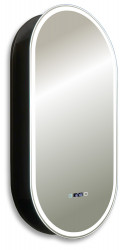 Зеркальный шкаф Azario Soho LED-00002612 500*1000 мм (LED, часы, подогрев) чёрный