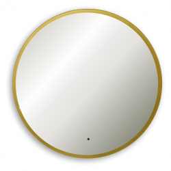 Зеркальный шкаф Azario Monaco-GOLD LED-00002767 1000*1000 мм (LED) золото R