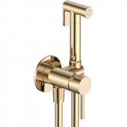 Гигиенический душ со смесителем AQUAme Siena AQM6217BG (золото шлифованное)