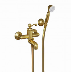Смеситель для ванны с душем Paini Duomo 88PJ105 (золото брашированное)