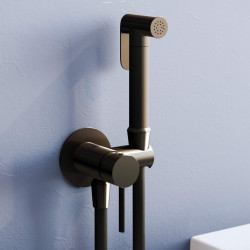 Гигиенический душ со смесителем RGW Shower Panels SP-211В 581408211-04 (чёрный матовый)