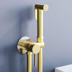 Гигиенический душ со смесителем RGW Shower Panels SP-211Gb 581408211-06 (матовое золото)