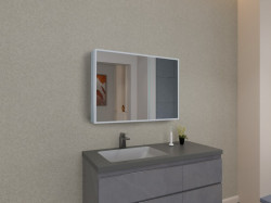 Зеркальный шкаф ESBANO ES-3809D 900*700 мм (белый) LED