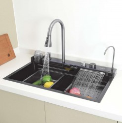 Кухонная мойка Cerutti SPA Gloria AB7546D-1-6 750*460 мм (чёрный)