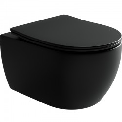 Подвесной унитаз Ceramica Nova Play CN3001MB безободковый (чёрный матовый)