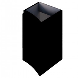 Шкаф Cezares Vague R 55283 34 см (чёрный матовый) подвесной