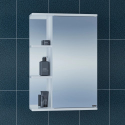 Зеркальный шкаф СанТа Ника 500*700 мм L (белый) фацет