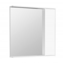 Зеркальный шкаф Aquaton Стоун R 80 см (белый)