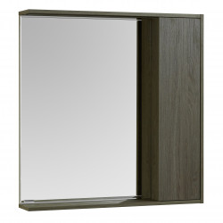 Зеркальный шкаф Aquaton Стоун  R 80 см (грецкий орех)