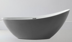 Ванна акриловая Abber AB9233G 184*79 см (серый)