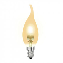 Лампа галогенная Uniel E14 42W золотая HCL-42/CL/E14 flame gold 04121