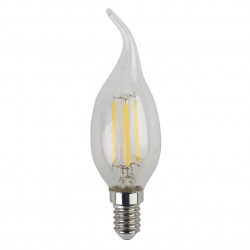 Лампа светодиодная филаментная ЭРА E14 5W 4000K прозрачная F-LED BXS-5W-840-E14 Б0043448
