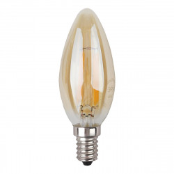 Лампа светодиодная филаментная ЭРА E14 7W 4000K золотая F-LED B35-7W-840-E14 gold Б0047033