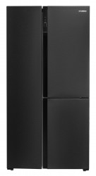 Xолодильник трехкамерный Hyundai CS5073FV (черная сталь)